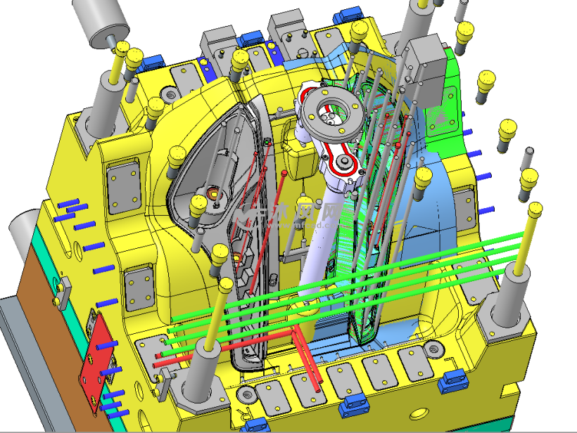 汽車車燈底座模具設計圖紙的關鍵要素